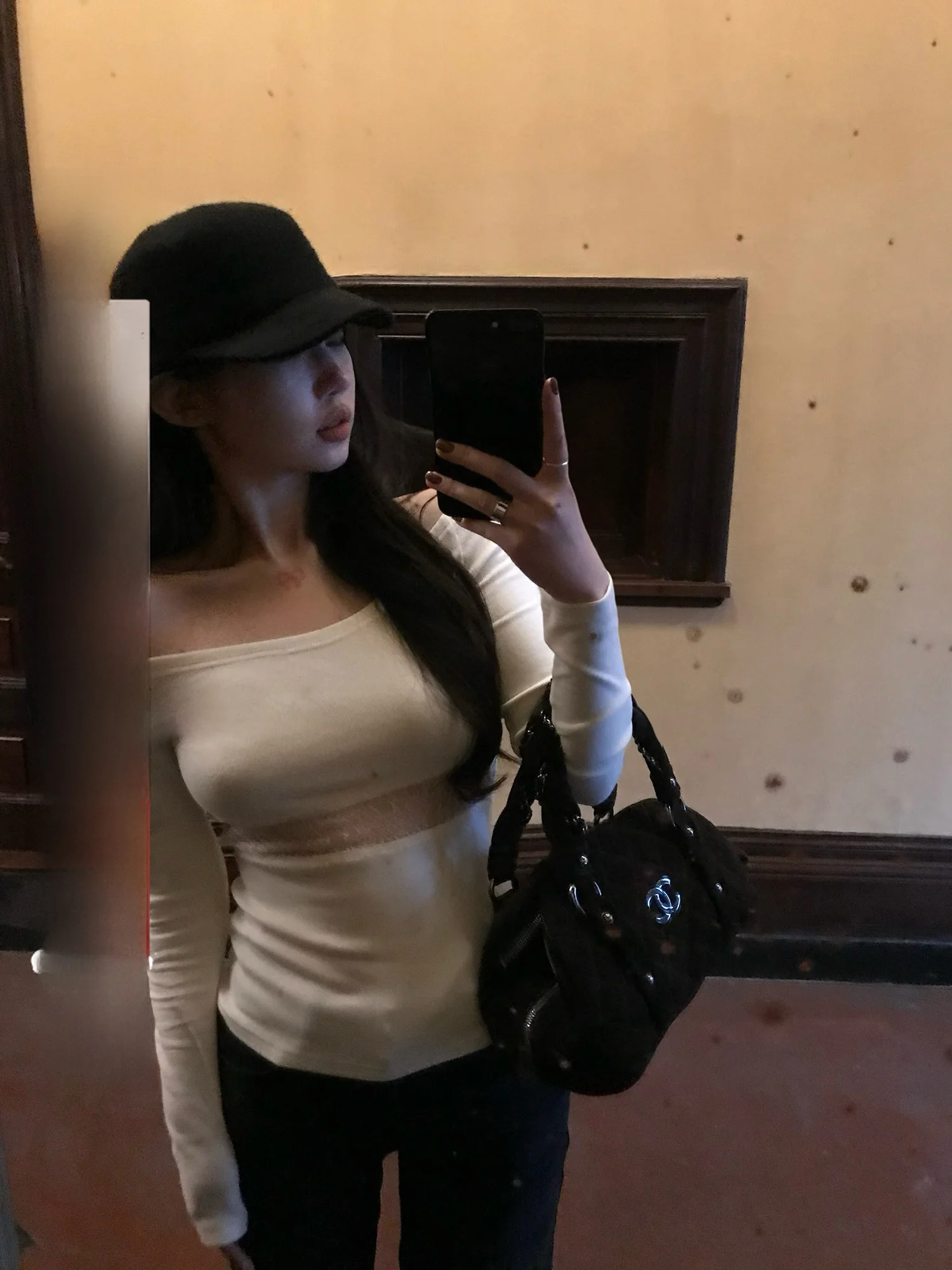 

eepland Lace Splice Slim Fit T-irt Women's Autumn Winter Long Sve Base irt One oulder Design Comfortable Breathable