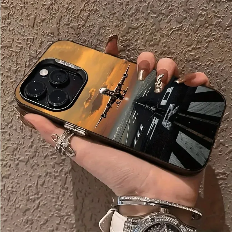 سوبر طائرة مهرجان المبهر للصدمات جراب هاتف آيفون 16 15 برو ماكس 16E 14 13 12 11 16 15 14 زائد غطاء الهاتف الخلفي