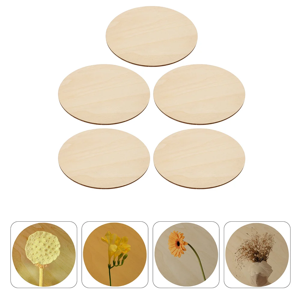 

3 Pcs Painting Board DIY Accessories Supplies Blank Wood Discs Planks for Material Chips Round The Sign Unfinished Circles