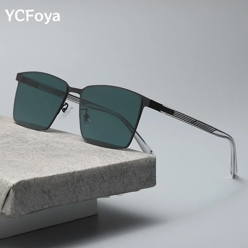 

YCFoya High-Definition Nylon Polarized Men's Women Sunglasses for Driving And Sun Protection Metal Frame High-End Use New 89003