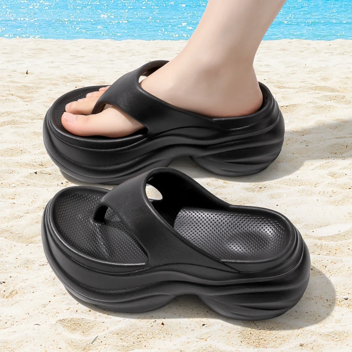 

Summer Women Flip-flops Increase Non-slip Platform Slippers Fashion Comfortable Casual Slippers