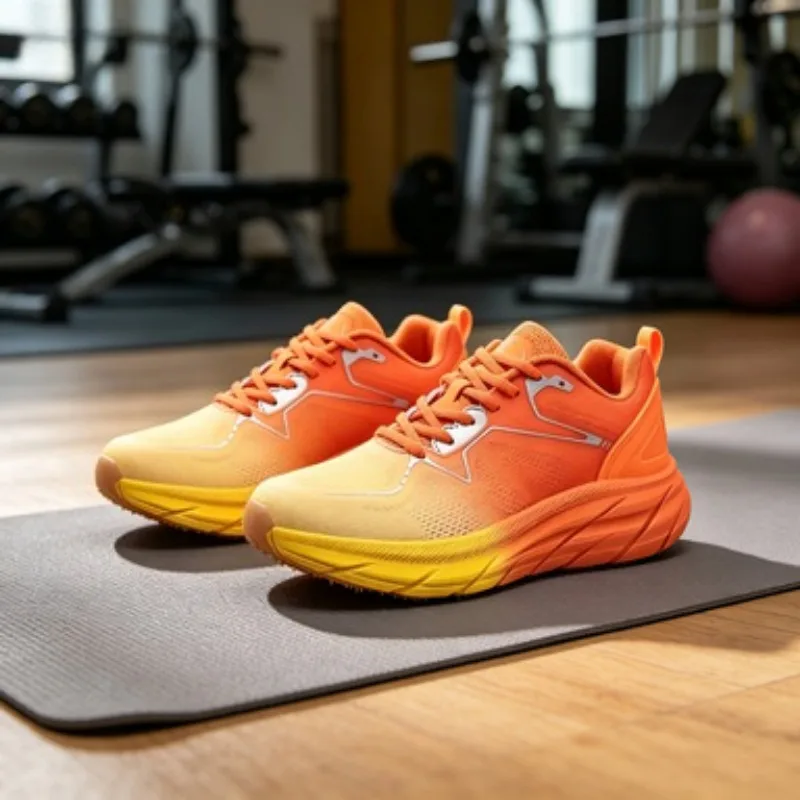

New Cushioning Running Shoes For Men Suitable Heavy Runners Lace Up Sports Women Non-slip Outdoor Athletic Male Sneakers