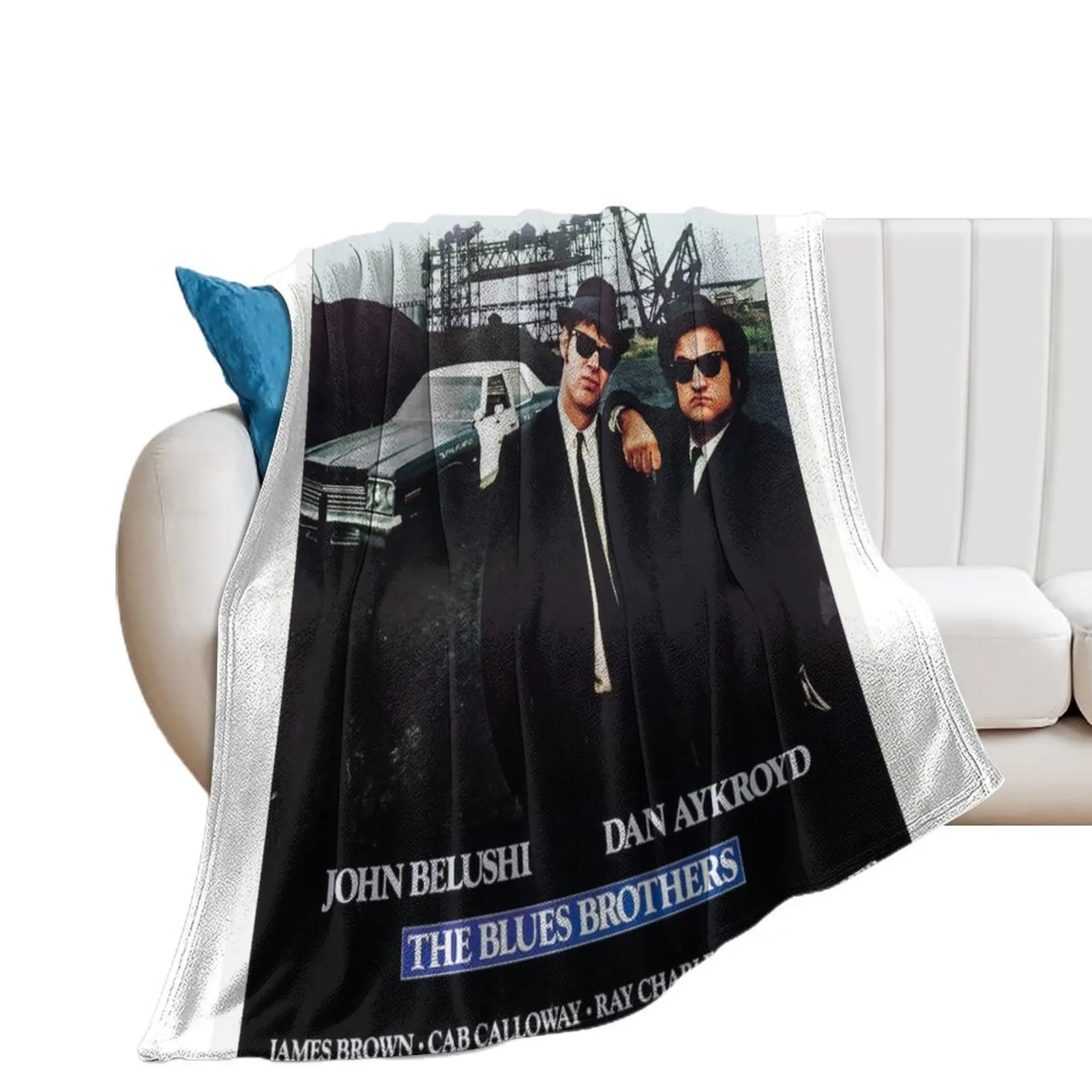 

The Blues Brothers Movie Poster Throw Blanket valentine gift ideas Hairy Large Winter beds Blankets