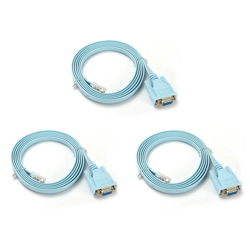 3X câble USB pour console Ethernet RJ45 Cat5 vers port COM Rs232 DB9, adaptateur réseau, 1.8m