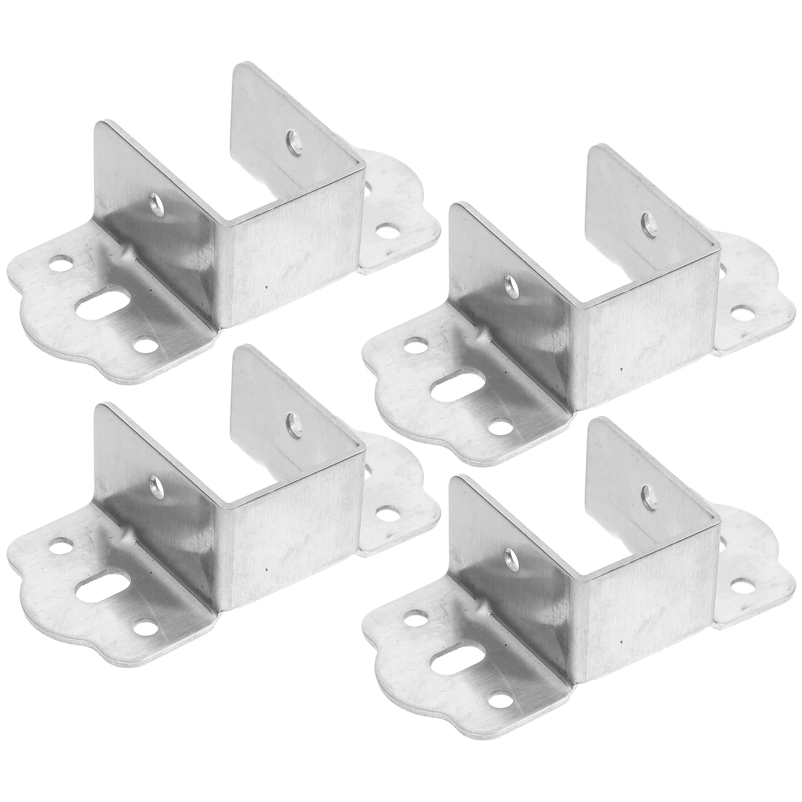 

4 Pcs Hinge Cross Beam Frame Bracket Bed Frames Stainless Steel Hardware Accessories