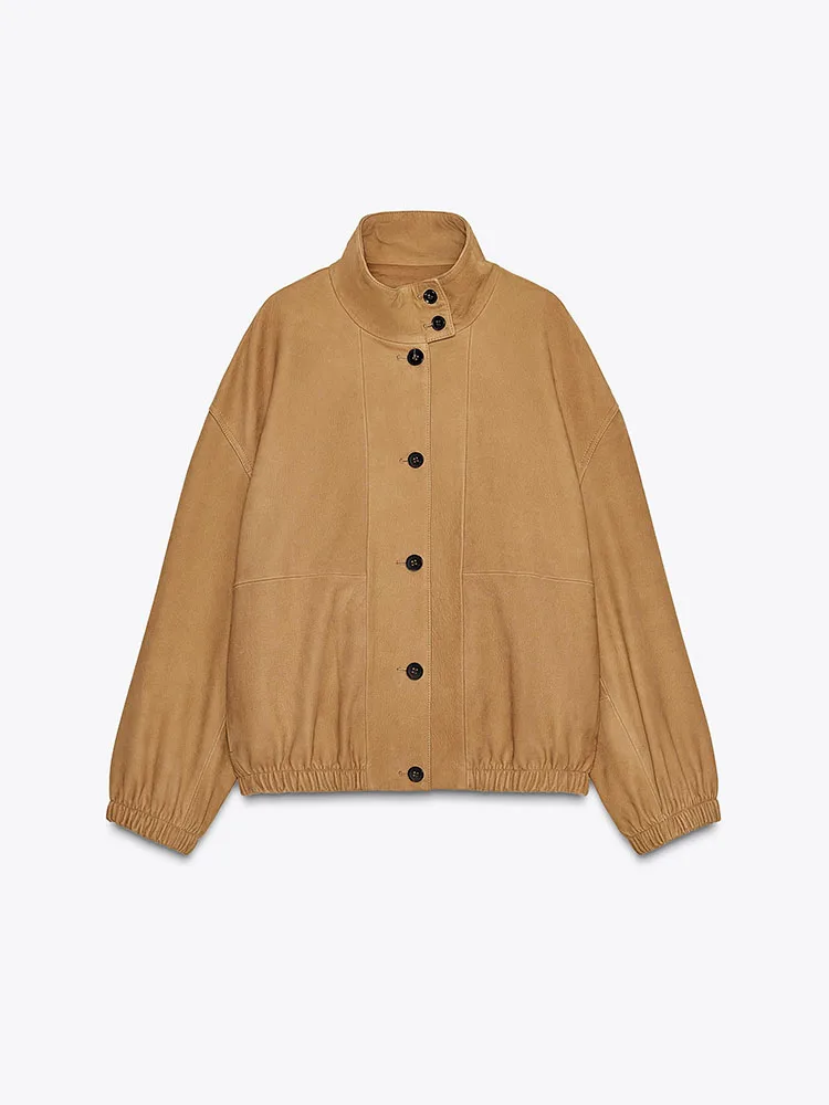 معطف نسائي عصري من الجلد من Sweet Faionable للخريف وصل حديثًا ملابس خارجية Ele Personali 2025 معطف نسائي عصري