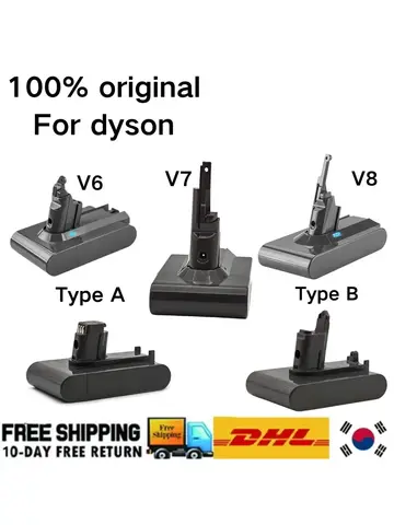 다이슨 V6 V7 V8 시리즈 SV07 SV09 SV10 DC58 DC31 DC34 Absolute Fluffy Animal Pro Bateria 용 진공 청소기 충전식 배터리