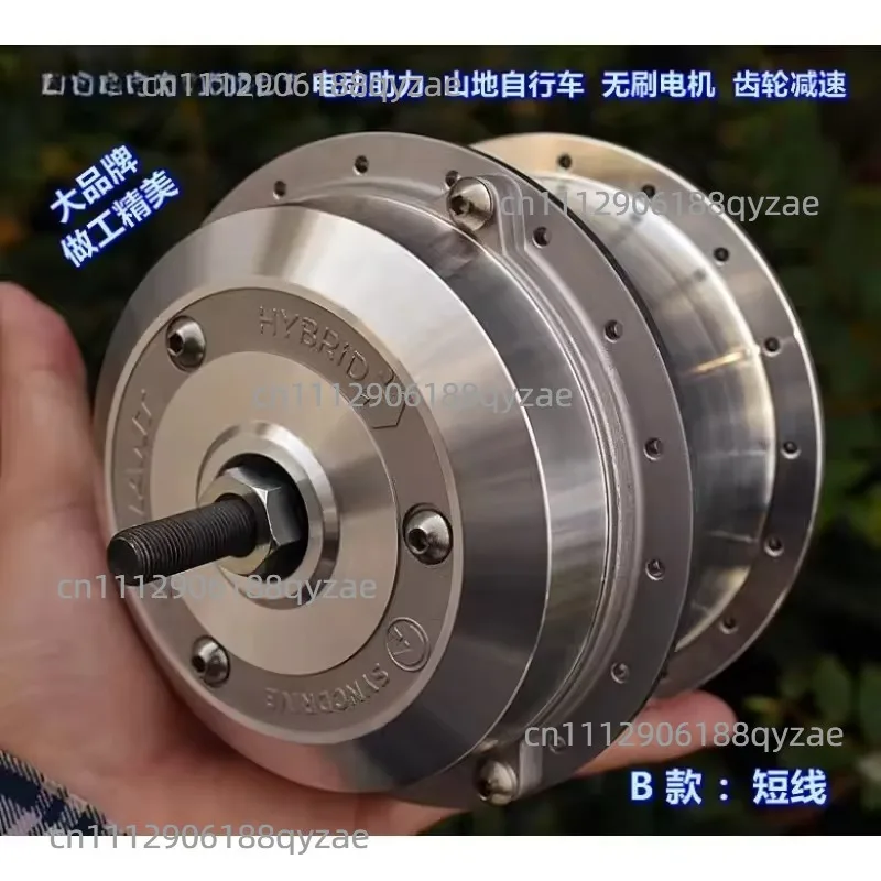 Electric Assisted Mountain Bike, DC Brushless Wheel Motor, One-way Clutch Gear Reduction Motor