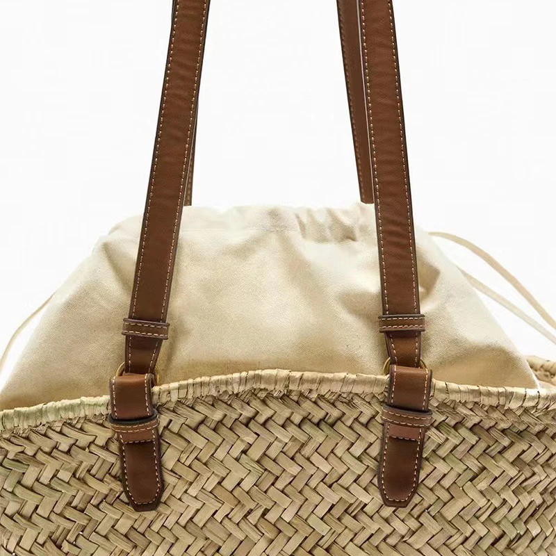 MEDIOW Bohemian Straw Tote Bags For Women Luxury Designer Handbag And Purses 2024 New In Natural Grass Braided Underarm Shoulder