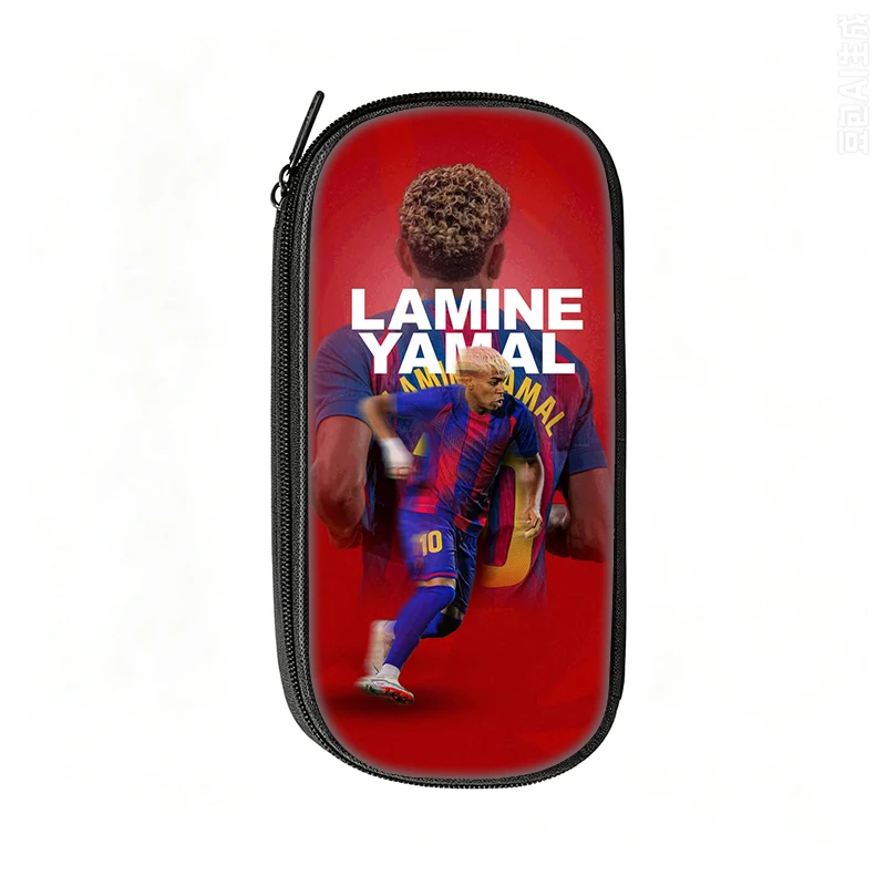 Football Star Pen Bag L-Lamin Yamal Pattern Learn Pencil Case Best Gift makeup bag Student Travel Football Sport Pencil Pouch
