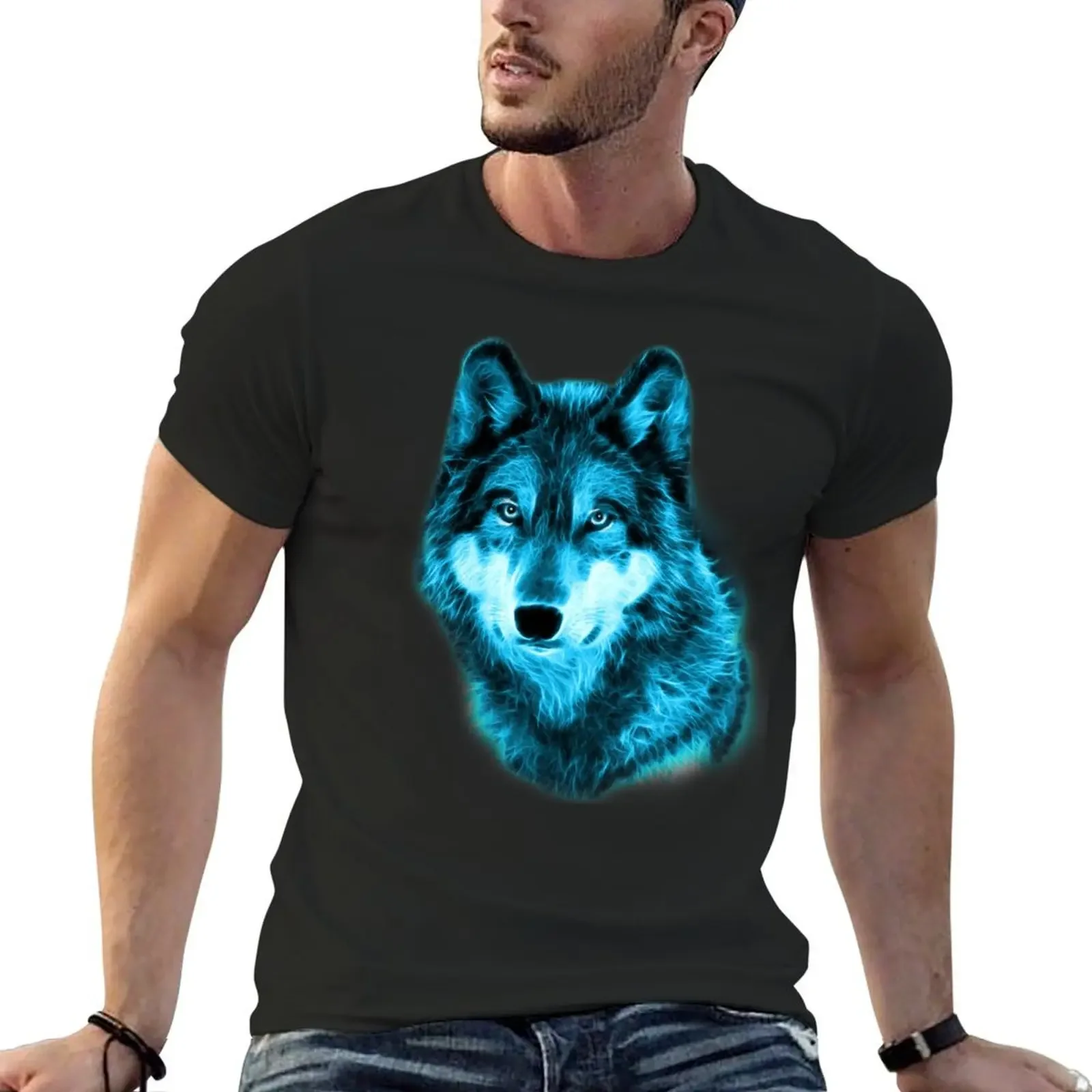 

Wolf Glow Neon Wolves Gifts T-Shirt luxury designer topping Louboutins custom shirt mens plain t shirts