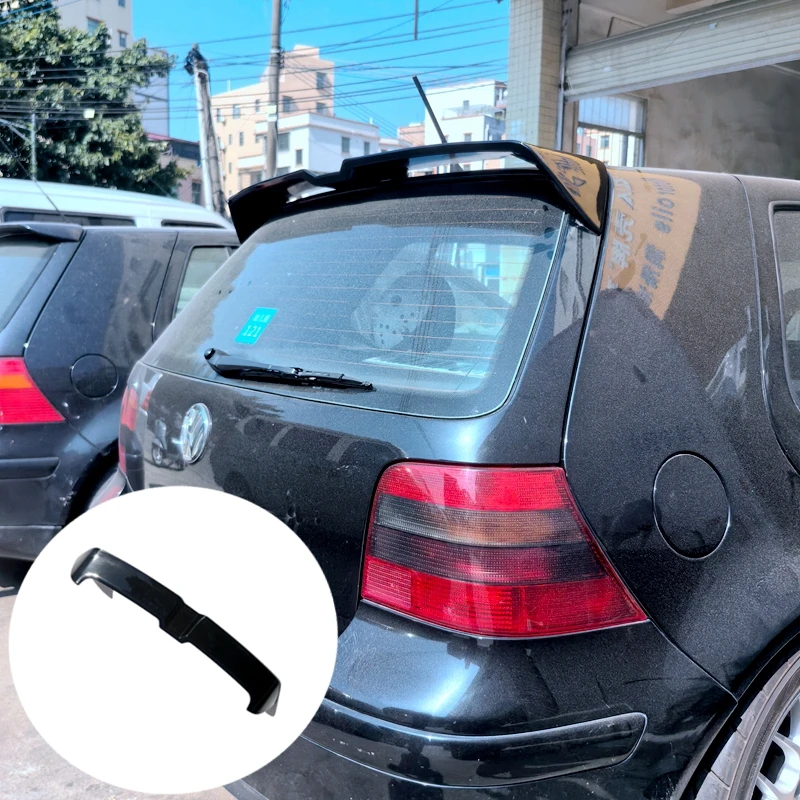 2000 To 2008 For Volkswagen VW GOLF 4 MK4 Oettinger Style Roof Spoiler Wing Lip ABS Material Gloss Black Carbon Look Body Kit