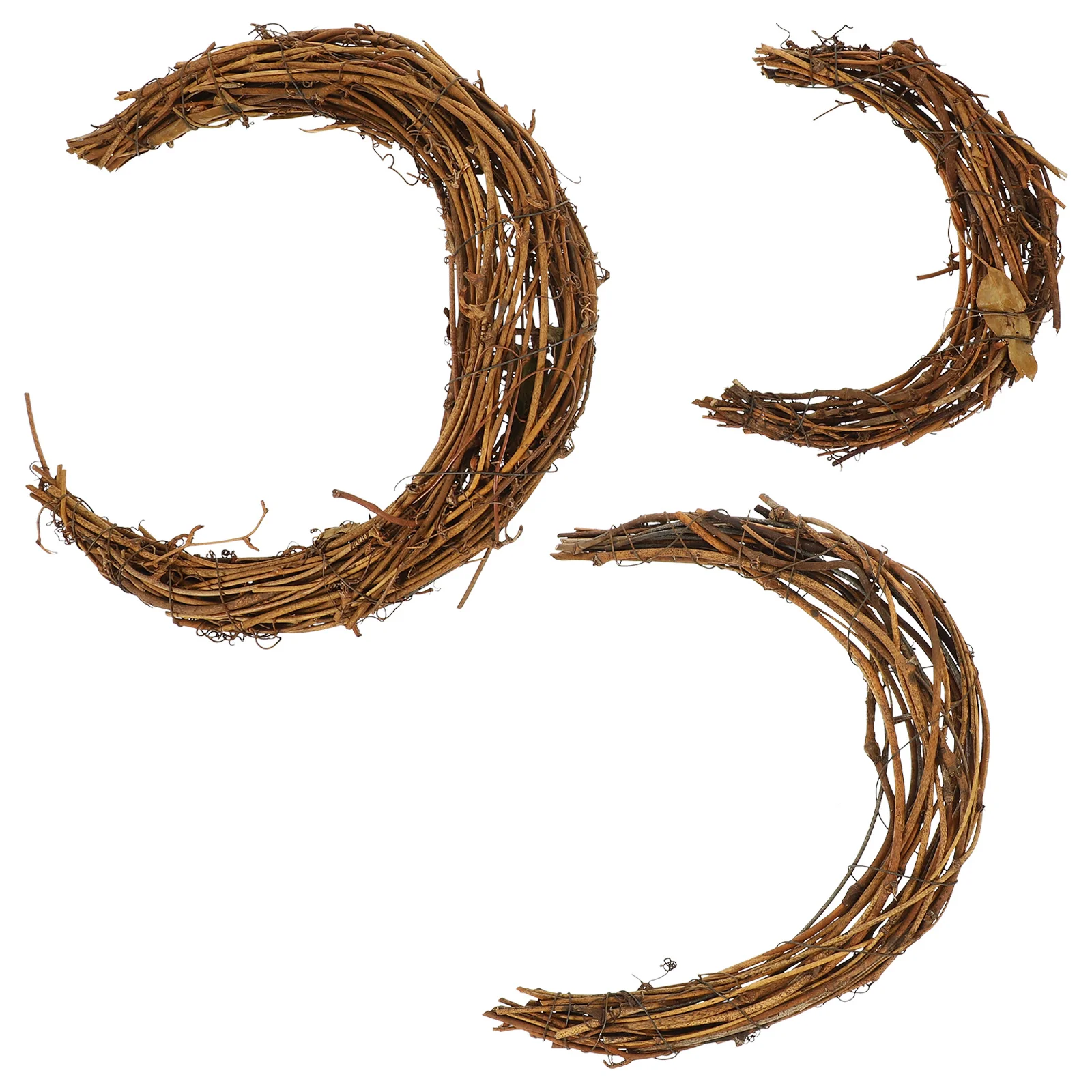 

3 Pcs Smilax Glabra Rattan Garland Wreath Circle Rabbit Decorations Dream Catcher Ring DIY Vine