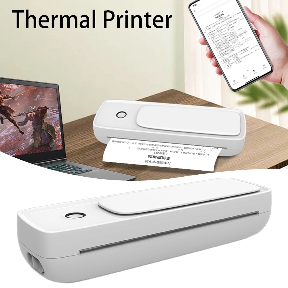 Mini Portable Inkless Printer Wireless Inkless Thermal Printer Long Battery Life Fast Printing Machine For Office Homework