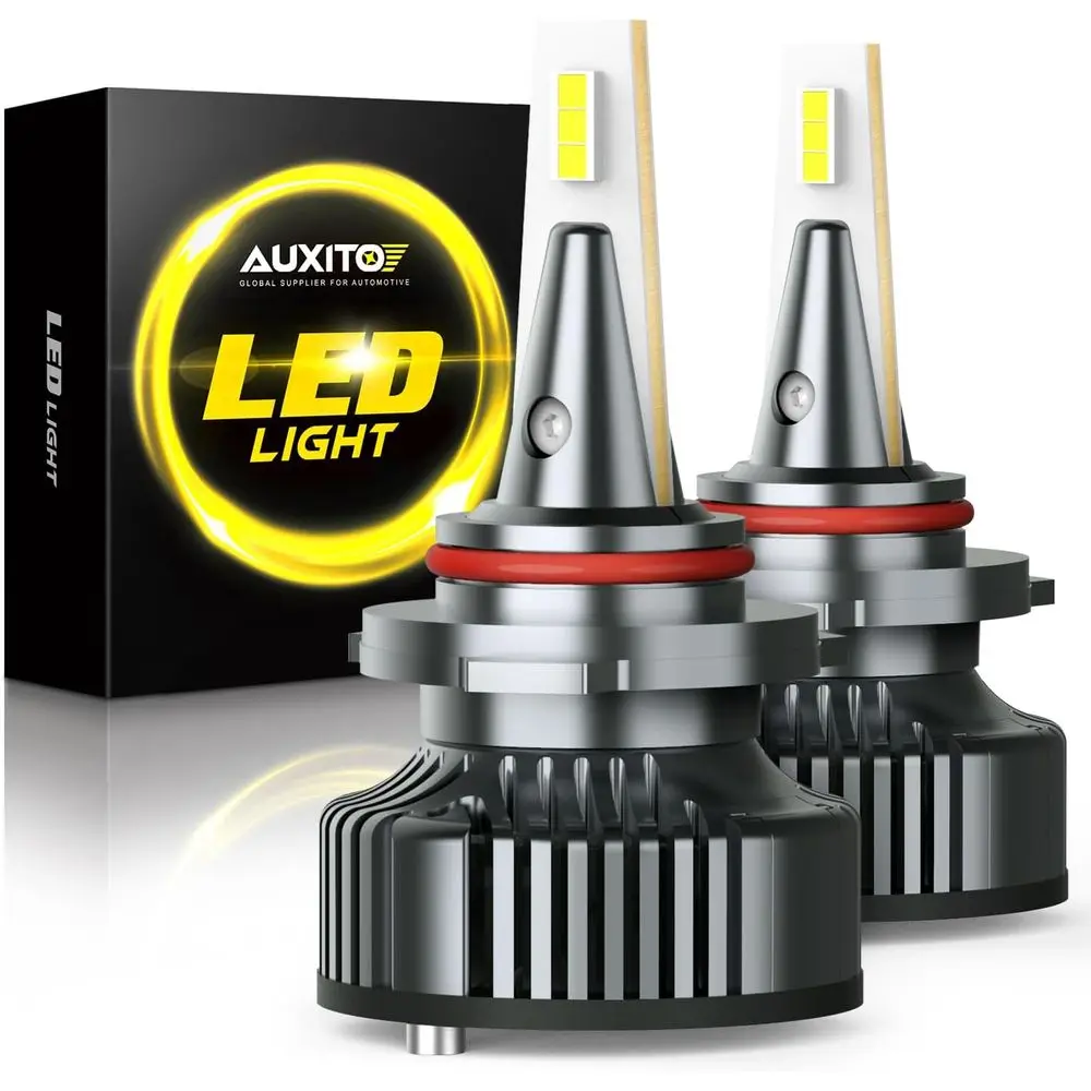 

6500K Cool White LED Bulbs, 30000 Lumens, 50000-Hour Life, Adjustable Beam, Pack of 2