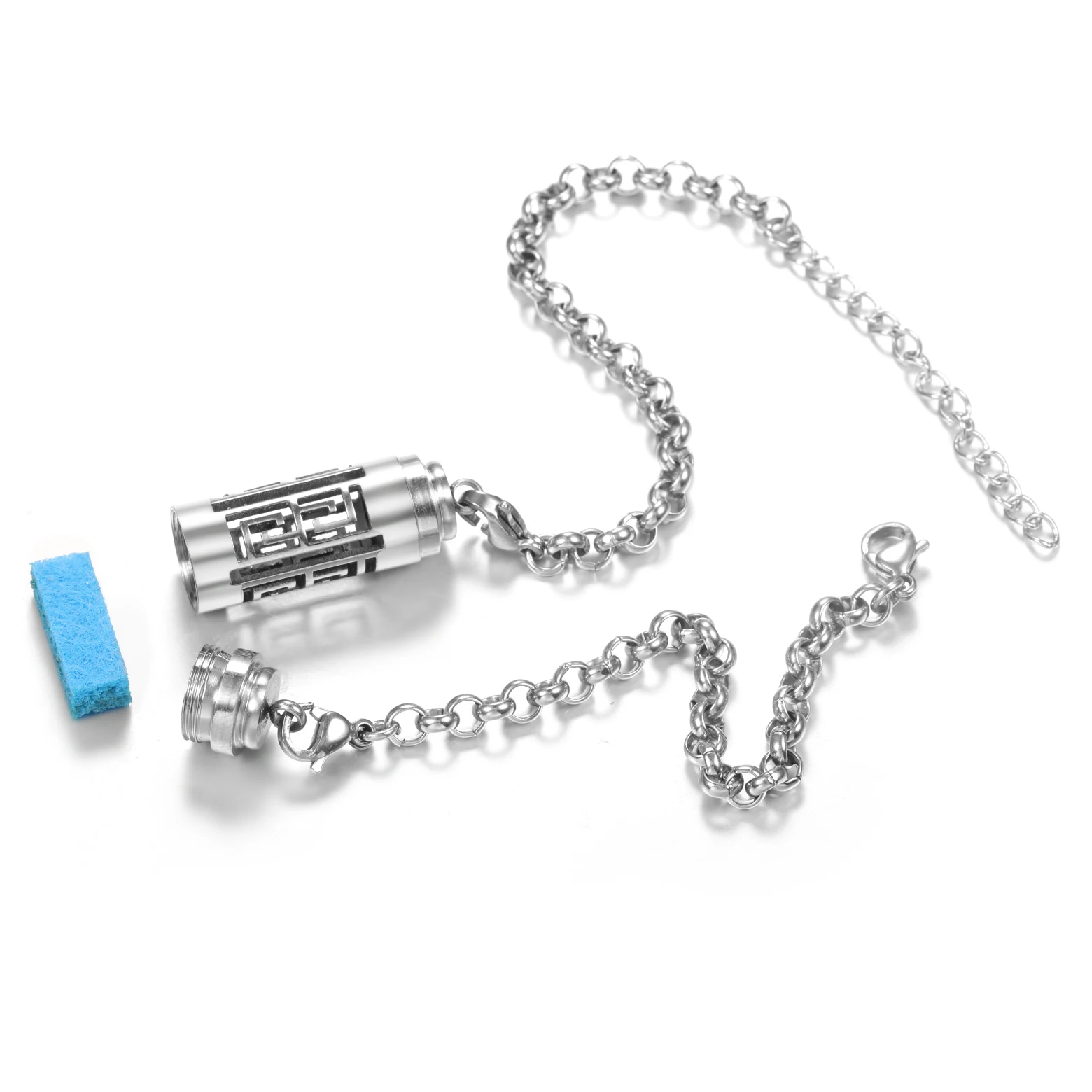 2024 أنماط جديدة سوار الفولاذ المقاوم للصدأ الروائح قلادة قابل للتعديل زيت طبيعي الناشر امرأة العطور المناجد مجوهرات #4