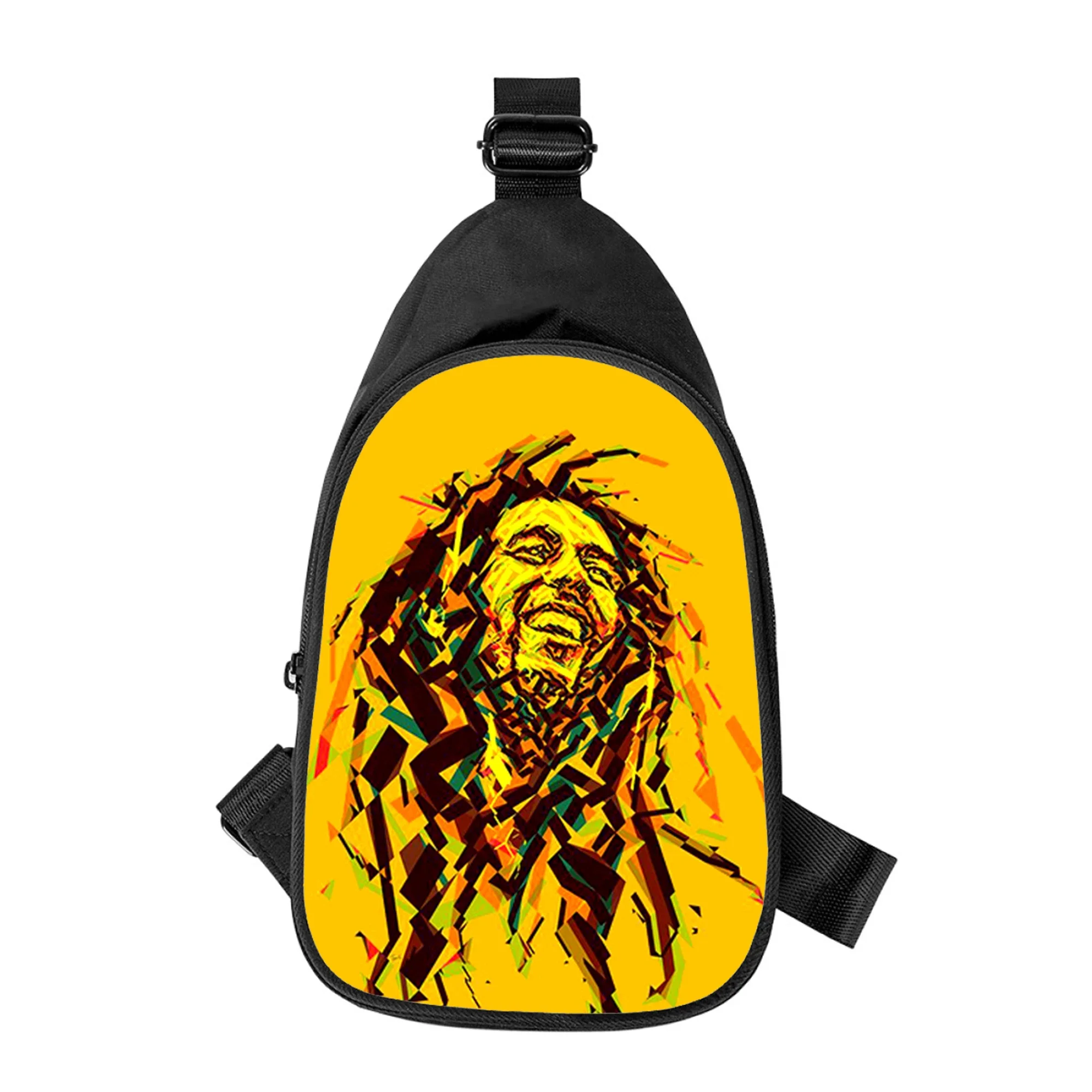 Bob Marley 3D Druck Neue Männer Kreuz Brust Tasche Diagonal Frauen Schulter Tasche Mann Schule Taille Pack Männliche brust pack