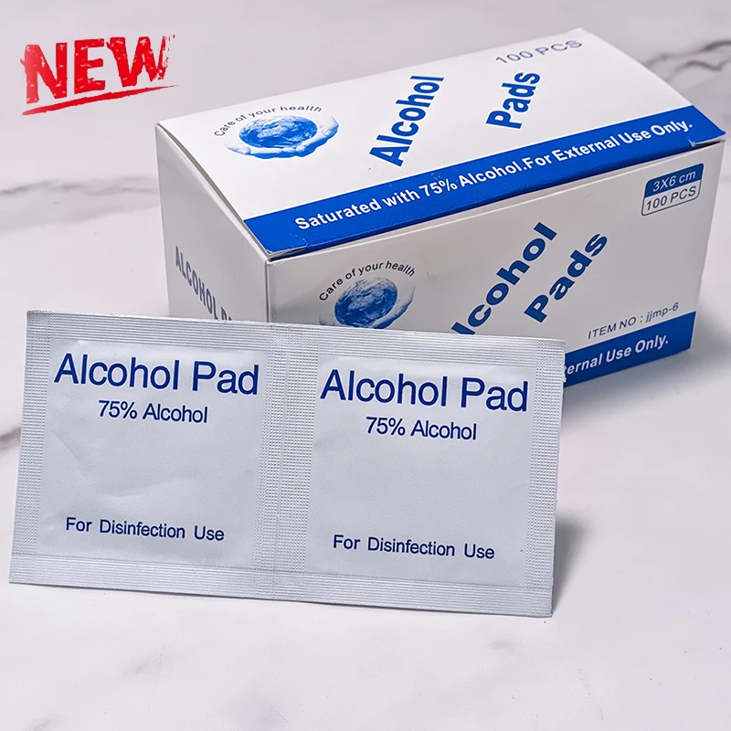Toallitas Húmedas Desechables con 75% de Alcohol, Algodón, para Limpieza, Microblading, Tatuajes, Manicura, Desinfección de la Piel, Herramienta de Maquillaje