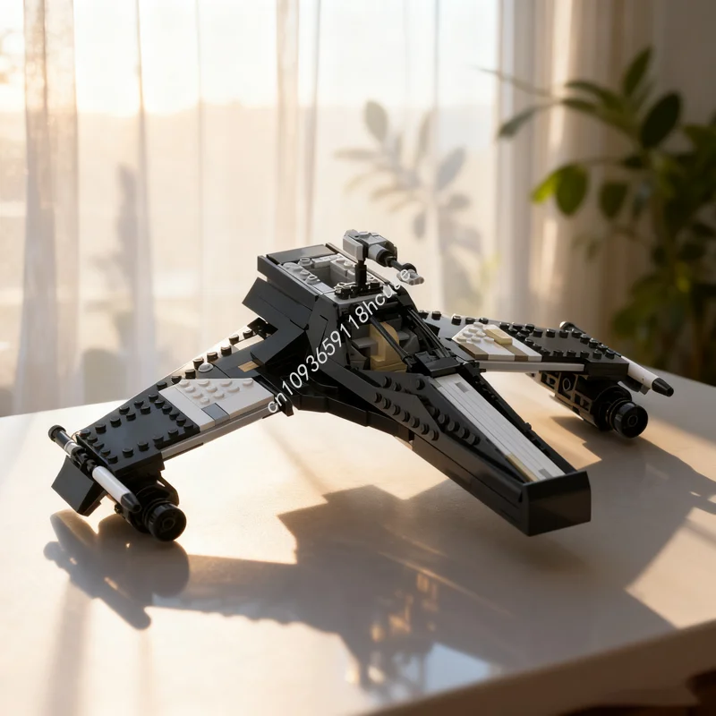 

568pcs MOC Custom E Wing Star Battle Model Building Blocks Toy Construction Assemble DIY Creative Christmas Gift Idea Brick Kids