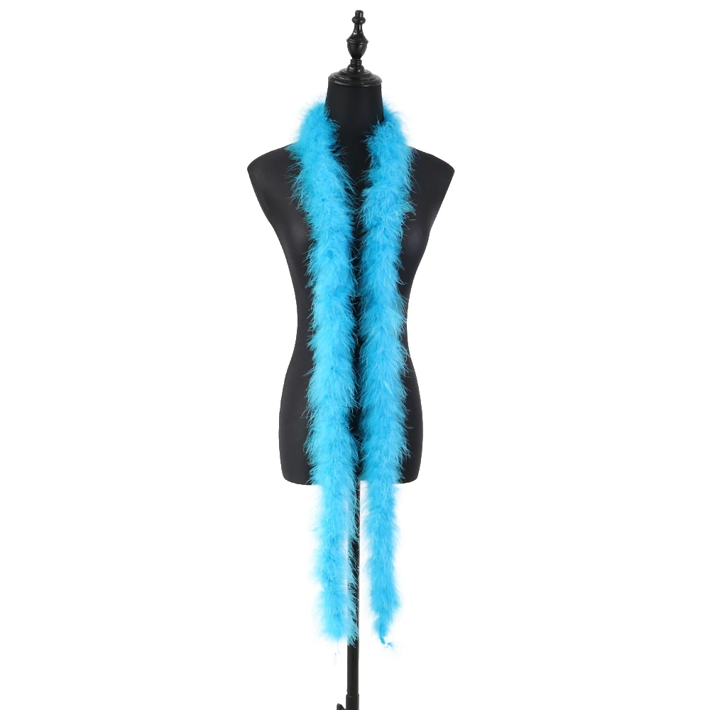 11 gram kalkoenveer boa pluizige maraboe veren sjaal bruiloft kleding accessoires vakantie decoraties naaien versieringen 2 meter - afbeelding 1