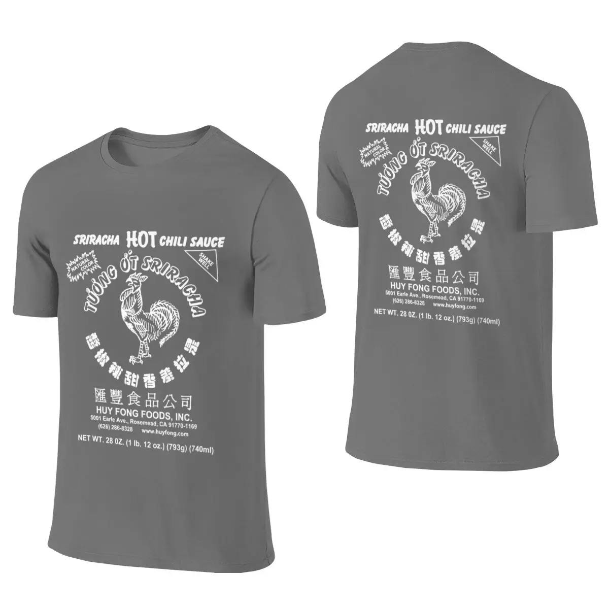 Spicy Rooster In White Not Pilling Reversible T-shirt Casual And Relaxed Clean Surface Tee