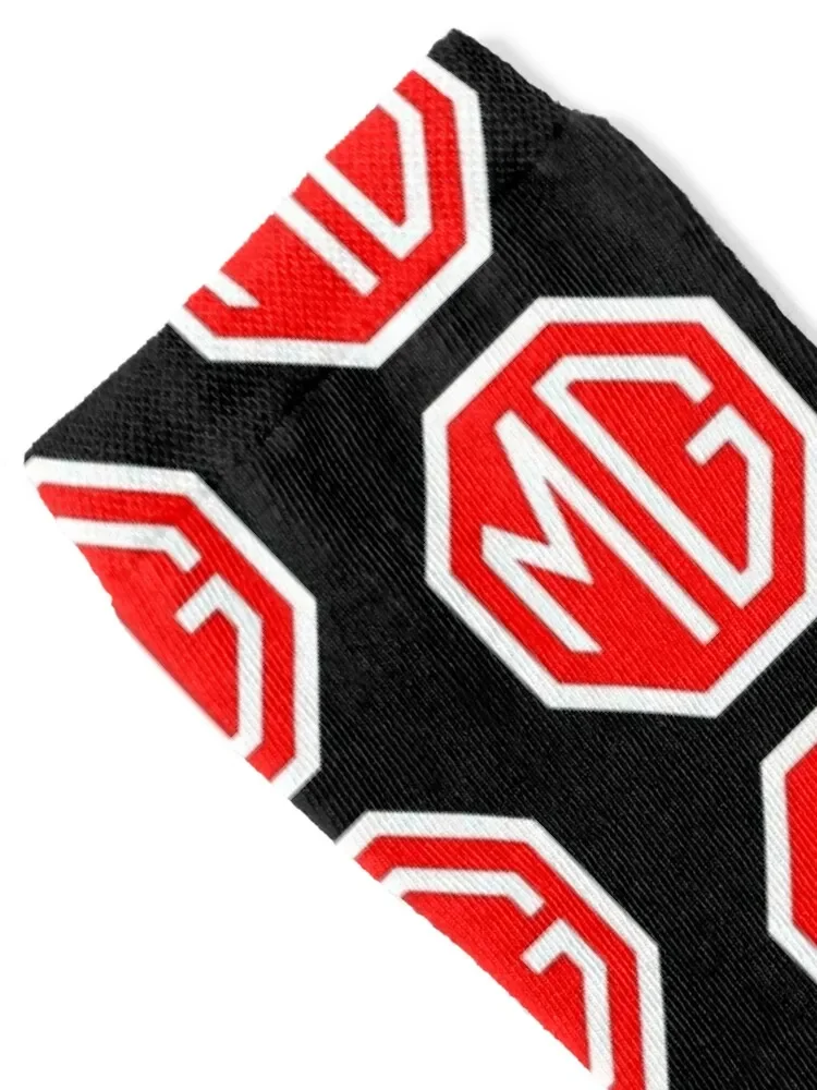 MGB Badge - Red Background Socks kawaii japanese fashion retro Socks Men's Women's