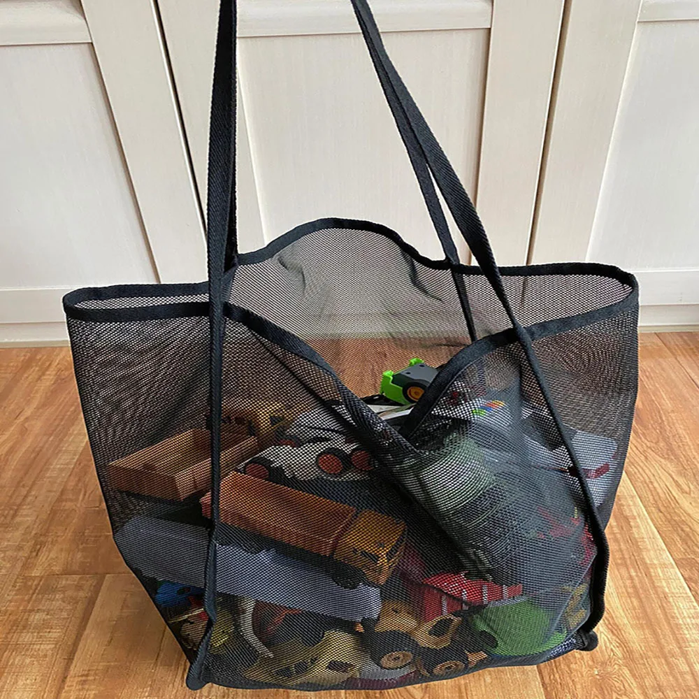 Summer  Large Capacity Shoulder Bags For Women Travel Beach Bag Student Bookbag Shopping Back New Mesh Totes Bag Hollow Out