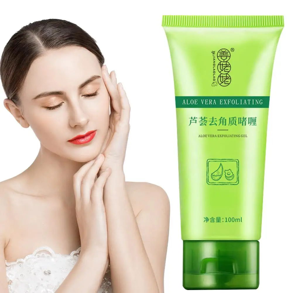 100g Aloe Vera Exfoliating Gel Moisturizing Aloe Extract Smooth Body Skin Facial Cleansing 1pcs Care Cream Scrub Tender Y5K4