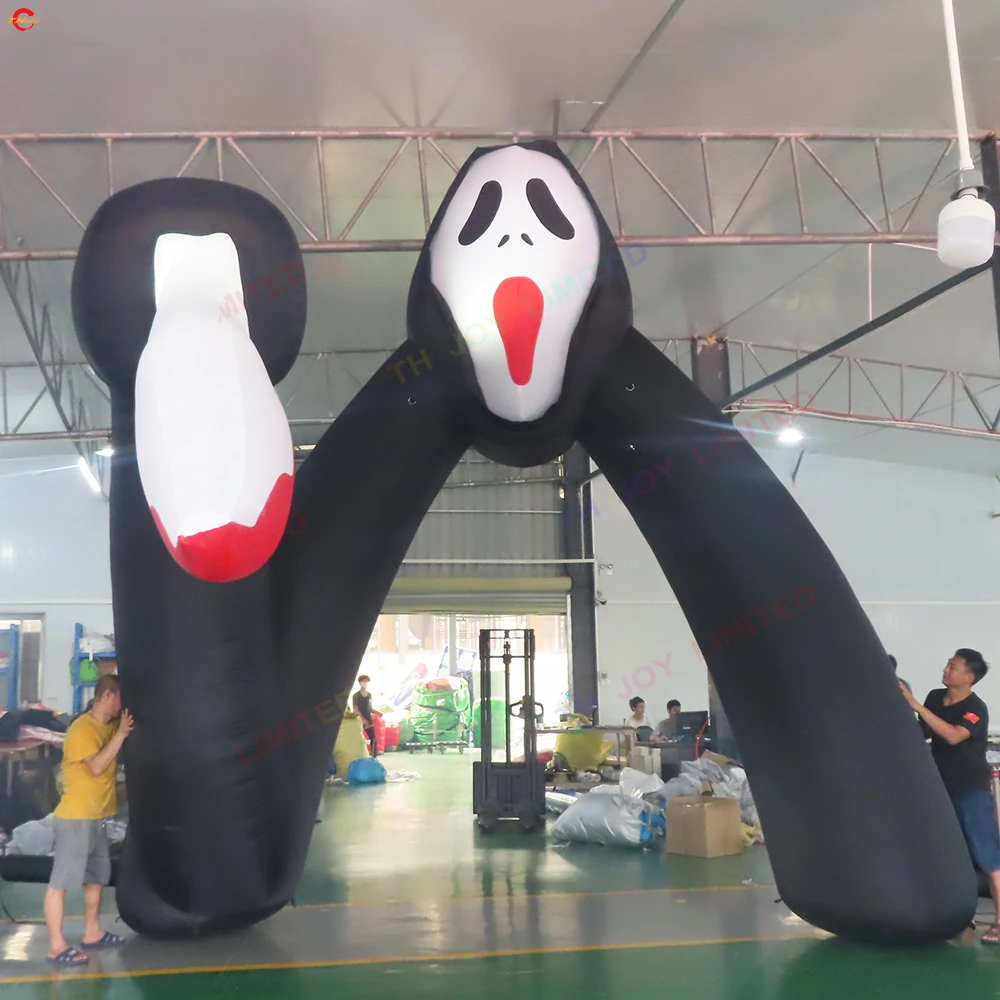 

Fast Shipping 4m/6m/8m Customized Inflatable Ghost Arch Blow Up Inflatable Halloween Archway Gate with Blower for Advertising