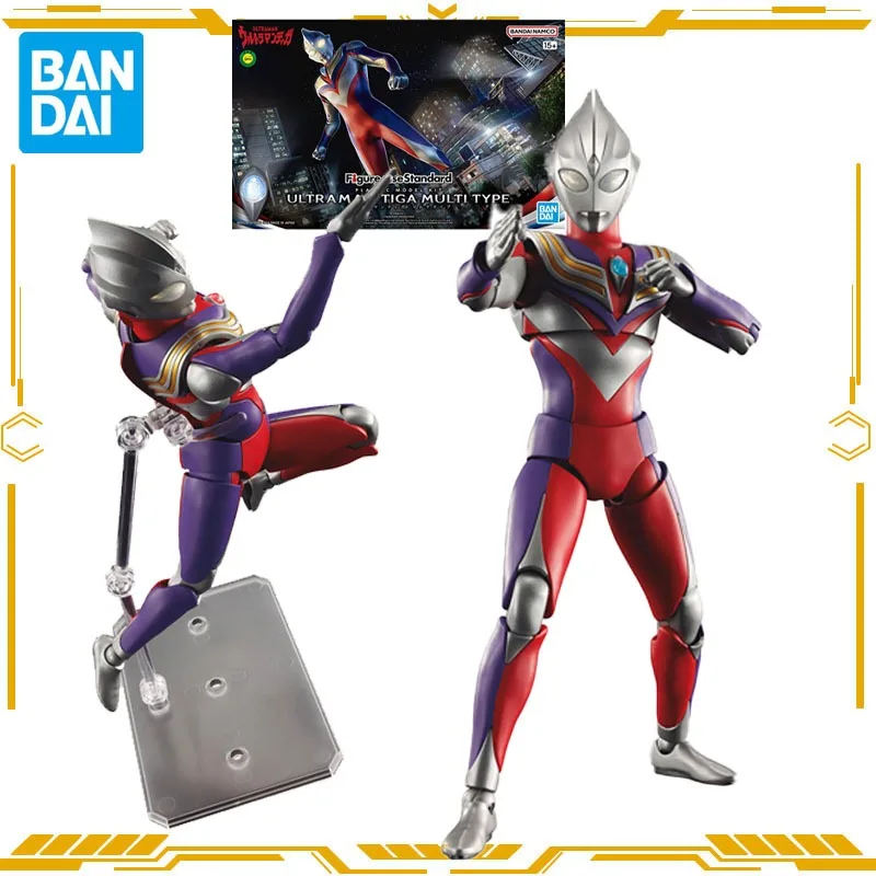 

Оригинальная фигурка Bandai в стиле аниме, стандартная фигурка ULTRAMAN TIGA, сборная игрушка для мальчиков и девочек, подарок, Коллекционная модель