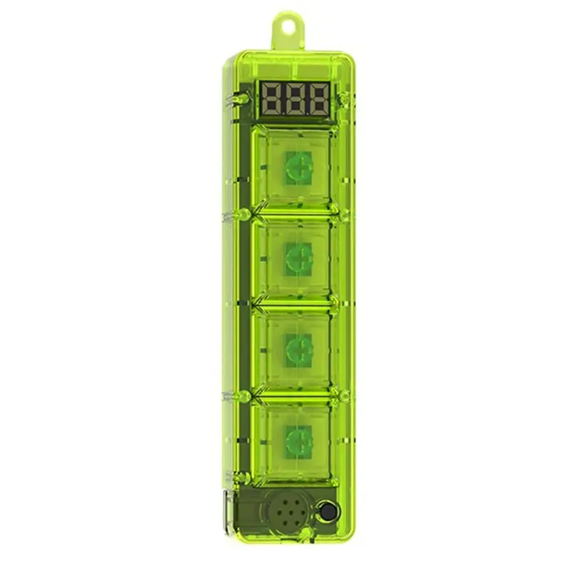 Keycap Fingertip Decompression Mechanical Keyboard 4 Keys With Keycaps Keychain Timing Speed Change Functionality Green-VVNB