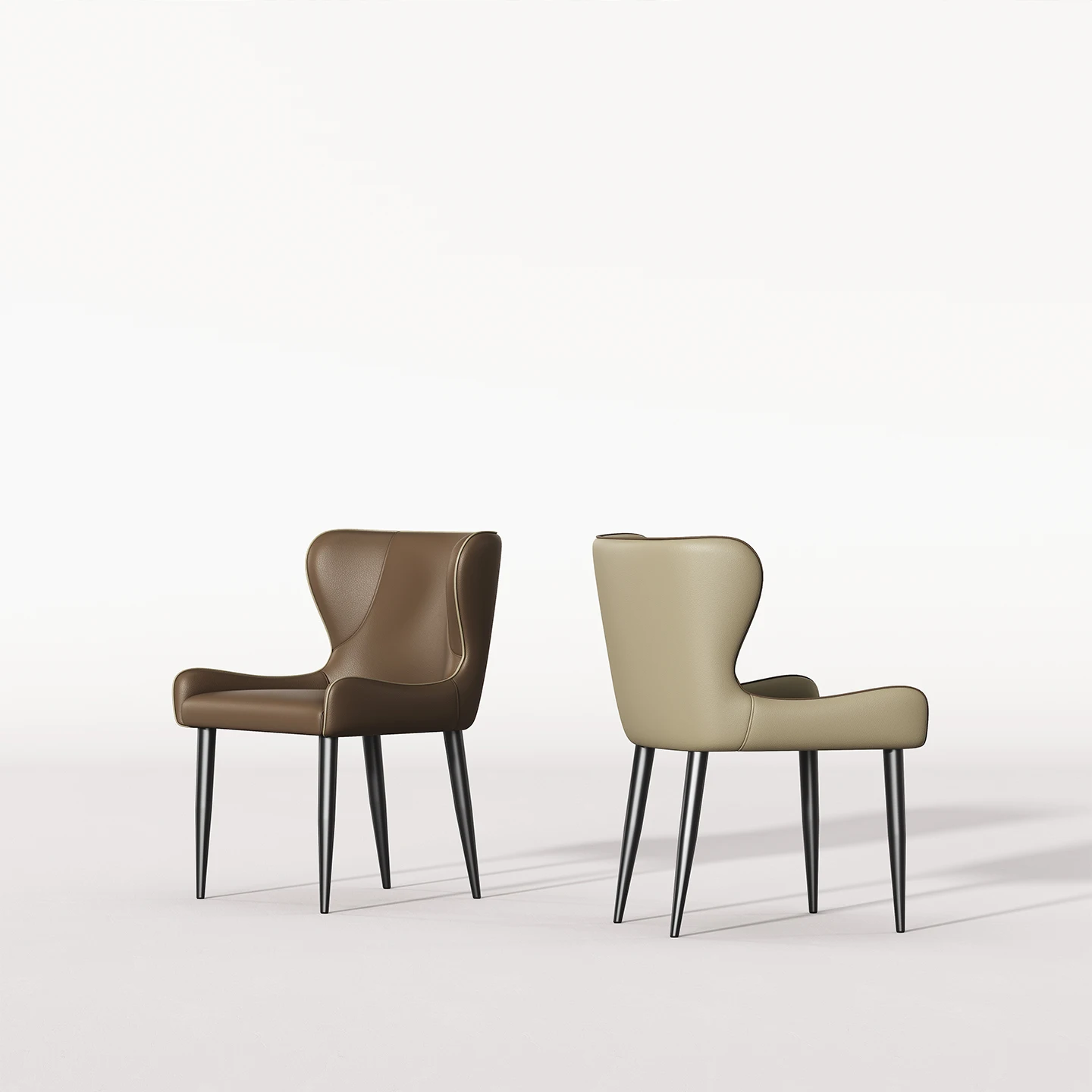 

Italian light luxury back chair 2025 new dining chair home hotel restaurant premium dining table and chair l