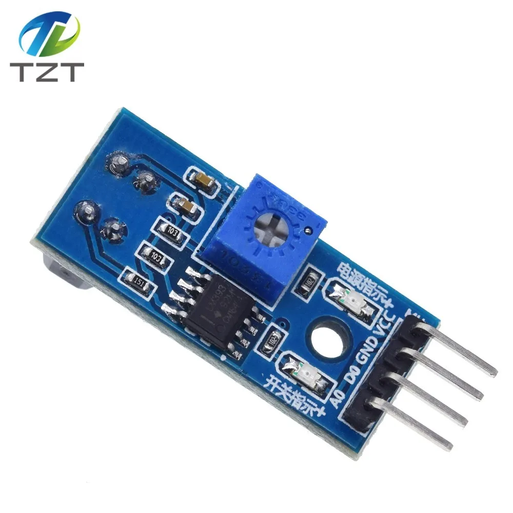 DIYTZT 1/5PCS TCRT5000 Infrared Reflective IR Photoelectric Switch Barrier Line Track Detection Module Blue