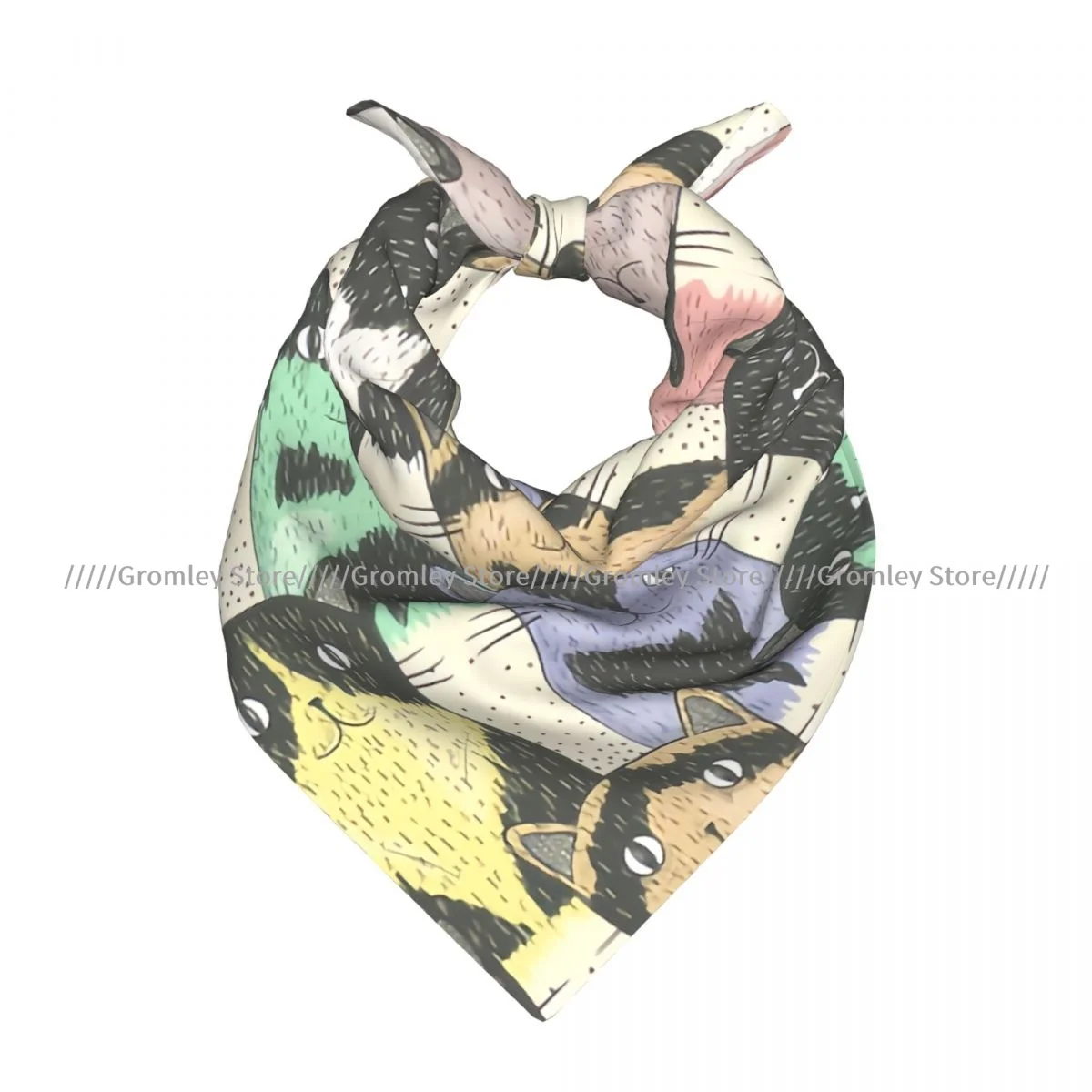 

Cute Cats Square Towel Multifunctional Neck Scarf Hair Bandana