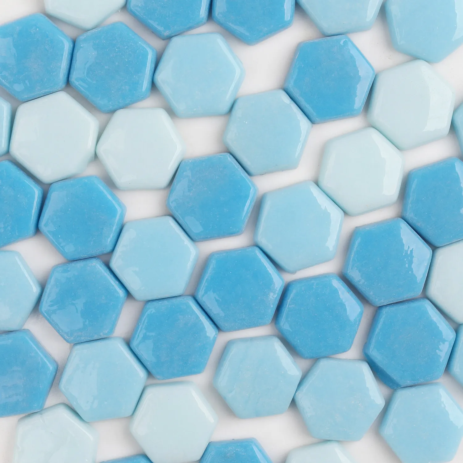 Flower Hexagon Glass Mosaic Tiles Loose Granules DIY Craft Decorative Sticking Bricks Mosaic Inlay Material for Handmade Art Dec