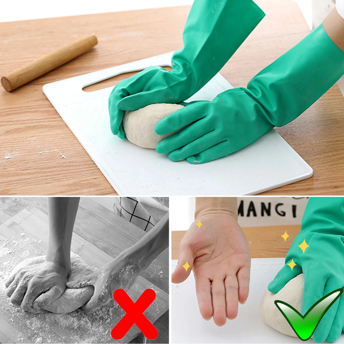 

Water Proof Gloves Dishwashing Rubber Housework Household Waterproof