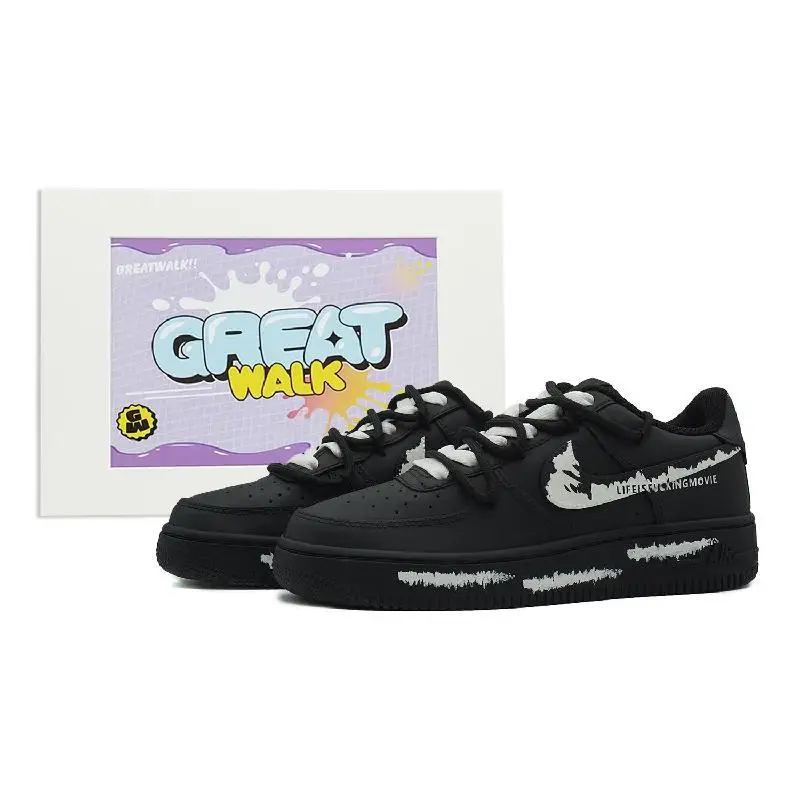 

[Жизнь на заказ – это как игра для мужчин и женщин] Nike Air Force 1, противоскользящая и износостойкая легкая низкая скейтборда