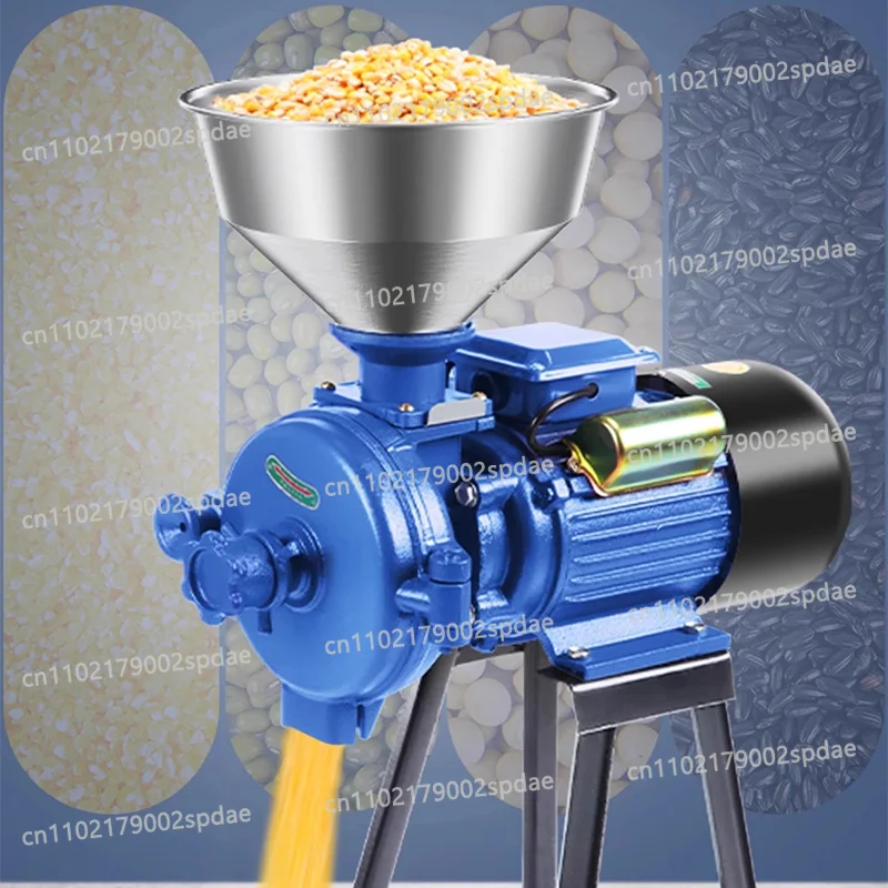 Wet Dry Dual Purpose Electric Grain Mill Household Commercial Superfine Corn Feed Grinding Machine for Cereals Processing