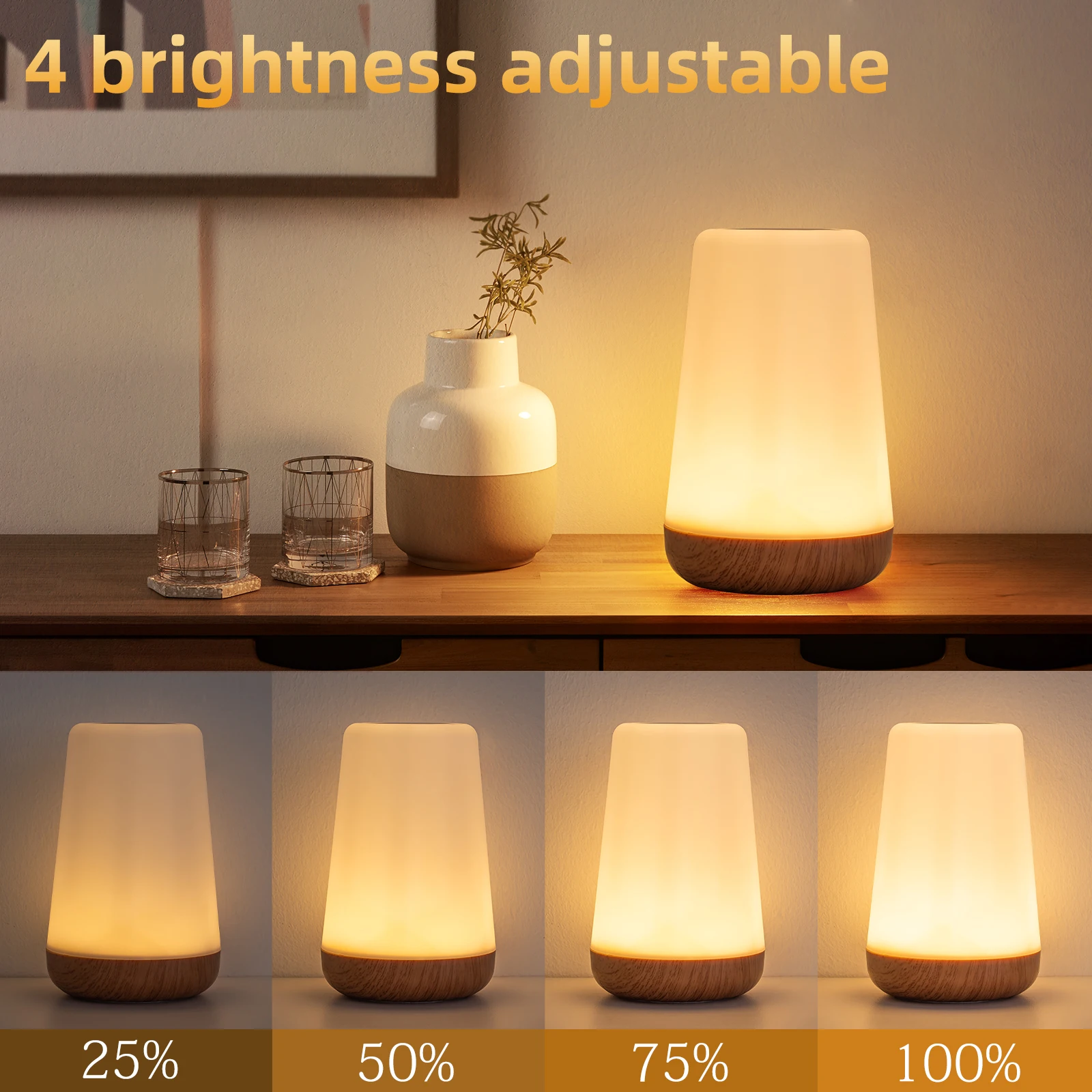 Lampka Nocna GGbingo 13 Kolorów Regulowana USB Akumulatorowa Lampka Stołowa Dekoracyjna Ściemniana Lampka Nocna do Czytania przy Łóżku lampa led lampa lampa led lampka lampa luksusowa lampka lampa luxury lampka n