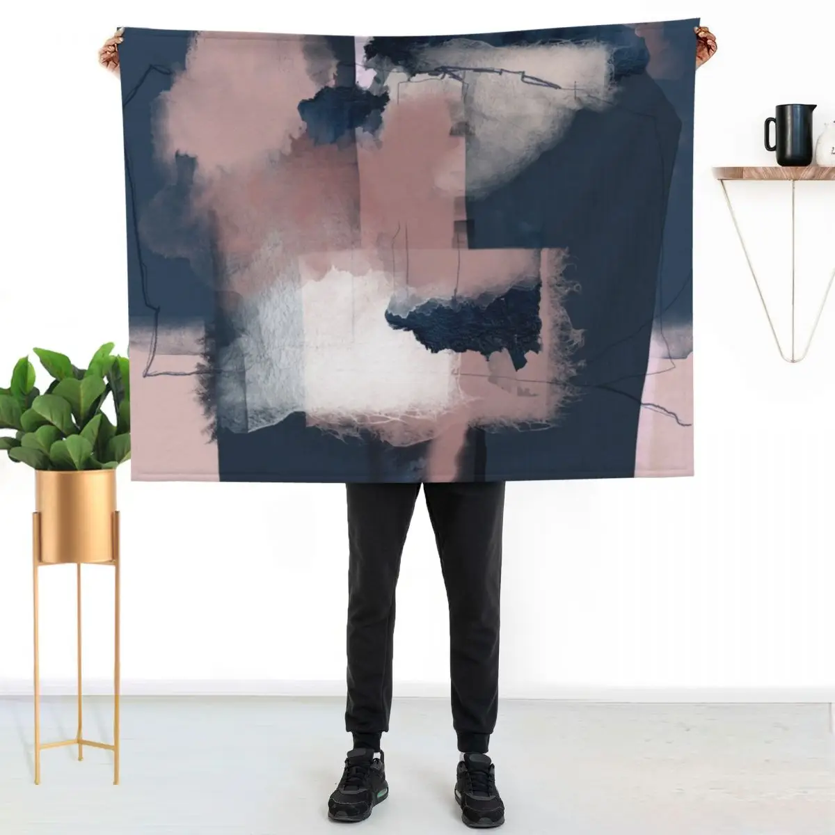 Juxtaposed Reality No.2 Throw Blanket Stylish Couch Blanket for Home Living Room