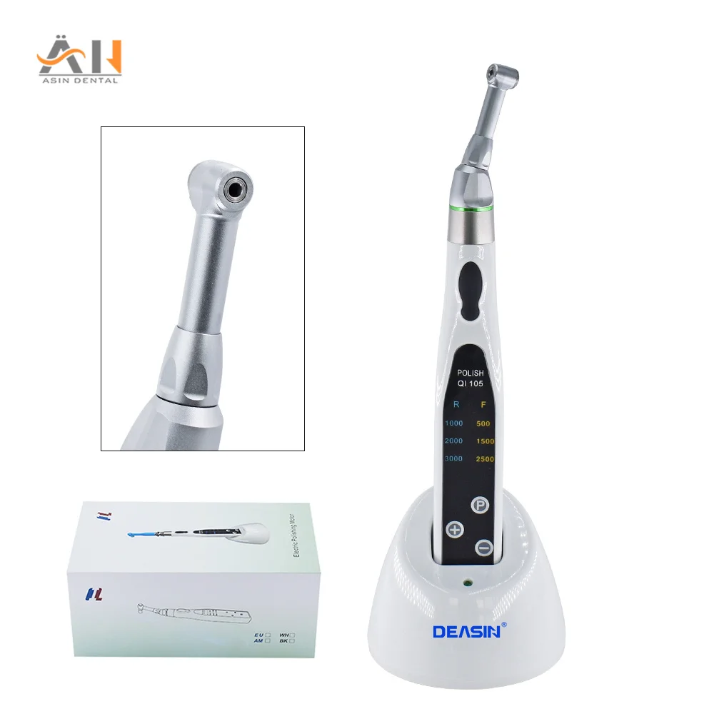 

Dental Electric Wireless Hygiene Prophy Handpiece 16:1 Reduction Head Replaceable for Teeth Polishing Whitening LED Endomotor