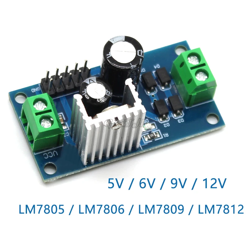 LM7805 LM7806 LM7809 LM7812 DC/AC Three Terminal Voltage Regulator Power Supply Module 6V 9V 12V Output Max 1.2A