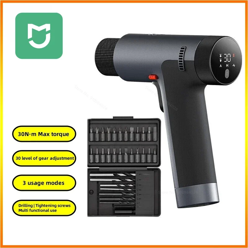 

New Mijia Smart Brushless Household Electric Drill Impact Drill Screwdriver Multifunctional Portable Multi Bits rechargeable