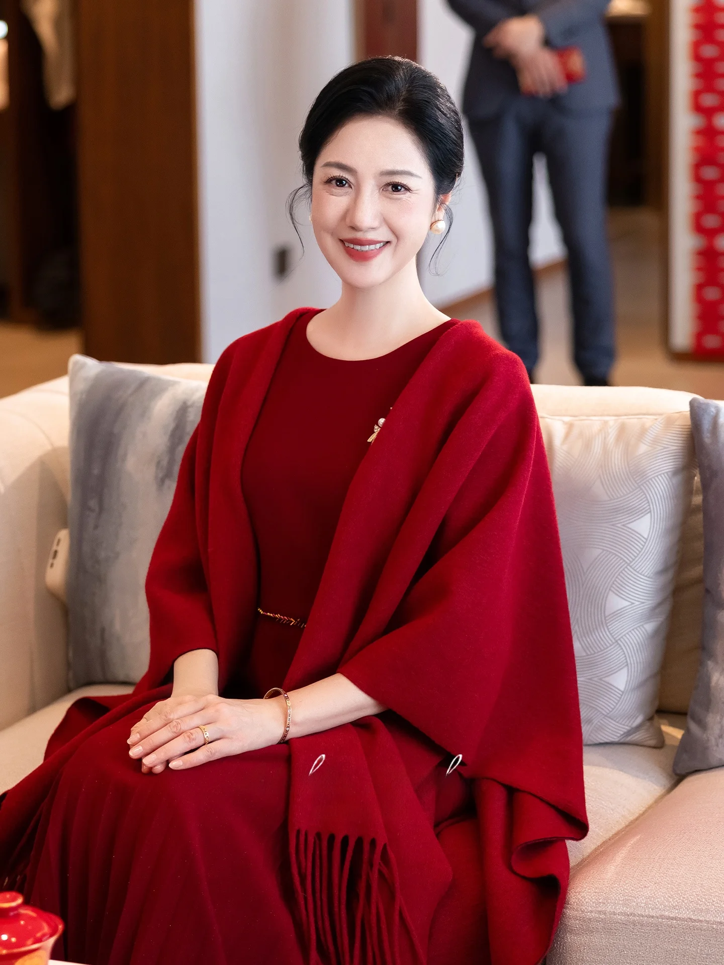 

Ele Chinese Sle Wedding Guest Coat for Women Ain New Happy Series awl Outerwear for Mother in Law Wedding Dr