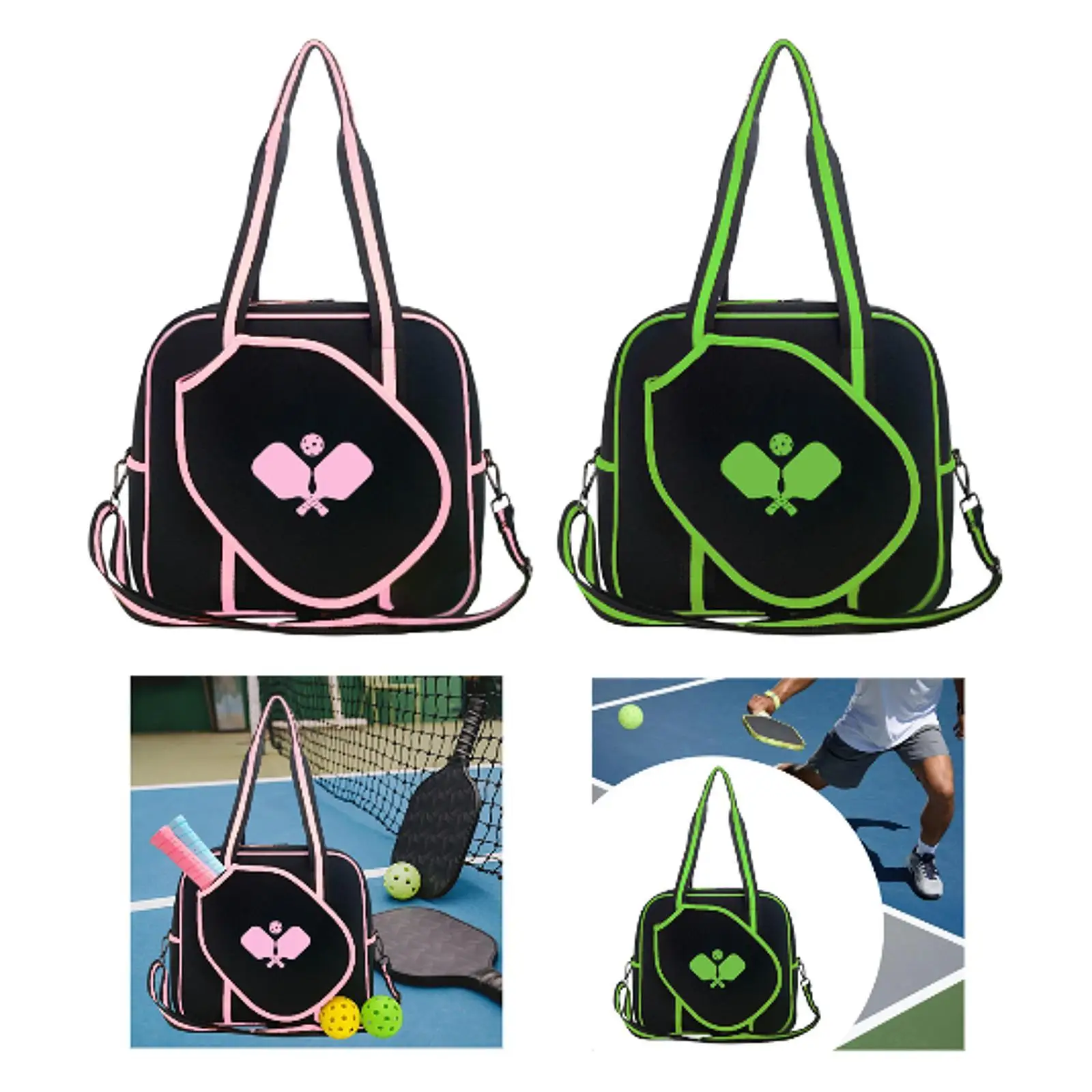 Bolsa de Pickleball para mujer con correa ajustable Bolsa de mano portátil para Pickleball