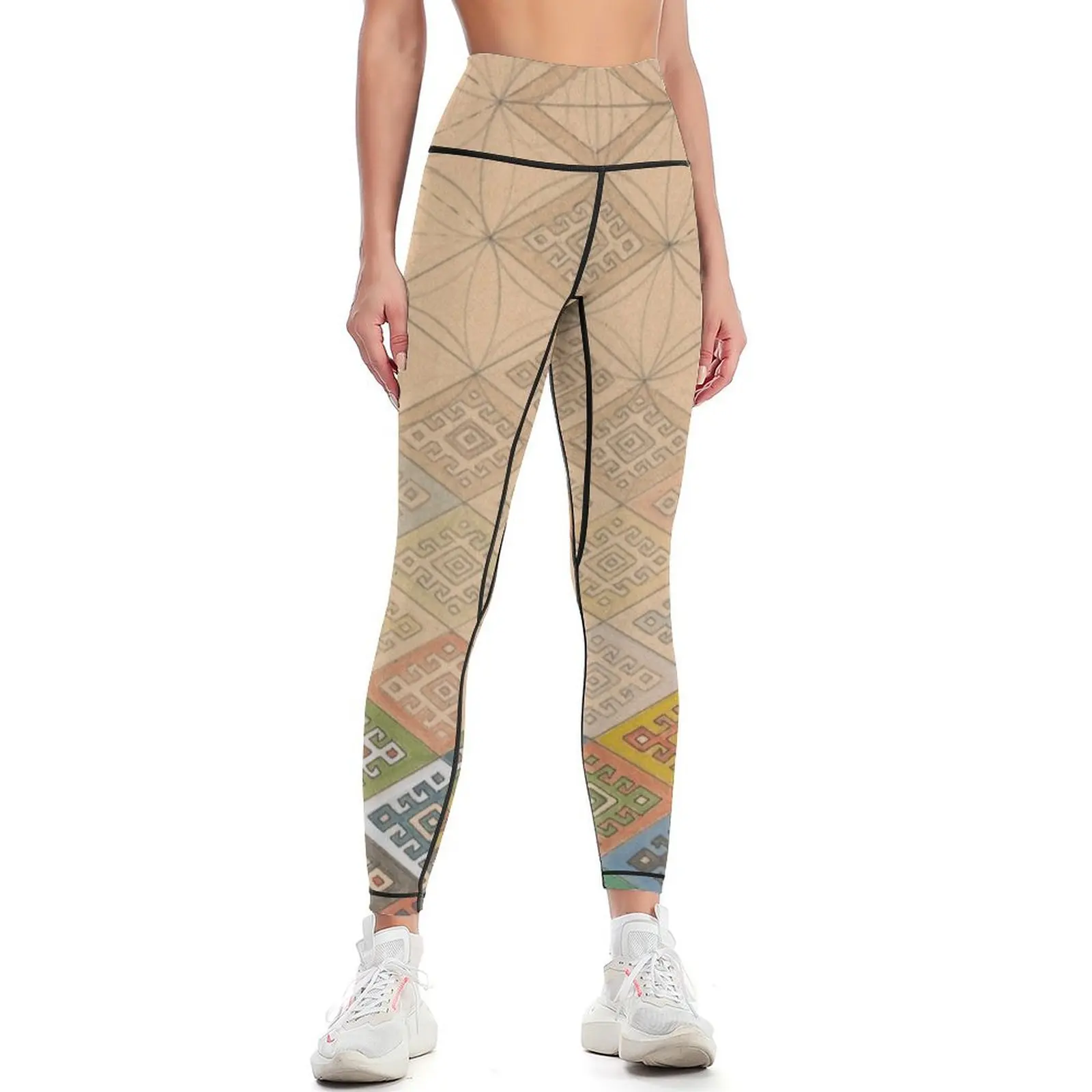 

Underneath which geometry flows l Leggings high waist Women's sportswear Womens Leggings