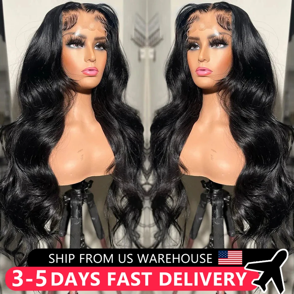 180% 30 32 Inches 13x6 Body Water Wave Lace Frontal Wig 13x4 Lace Front Human Hair Wigs 4x4 Lace Closure Indian Remy Hair Wigs