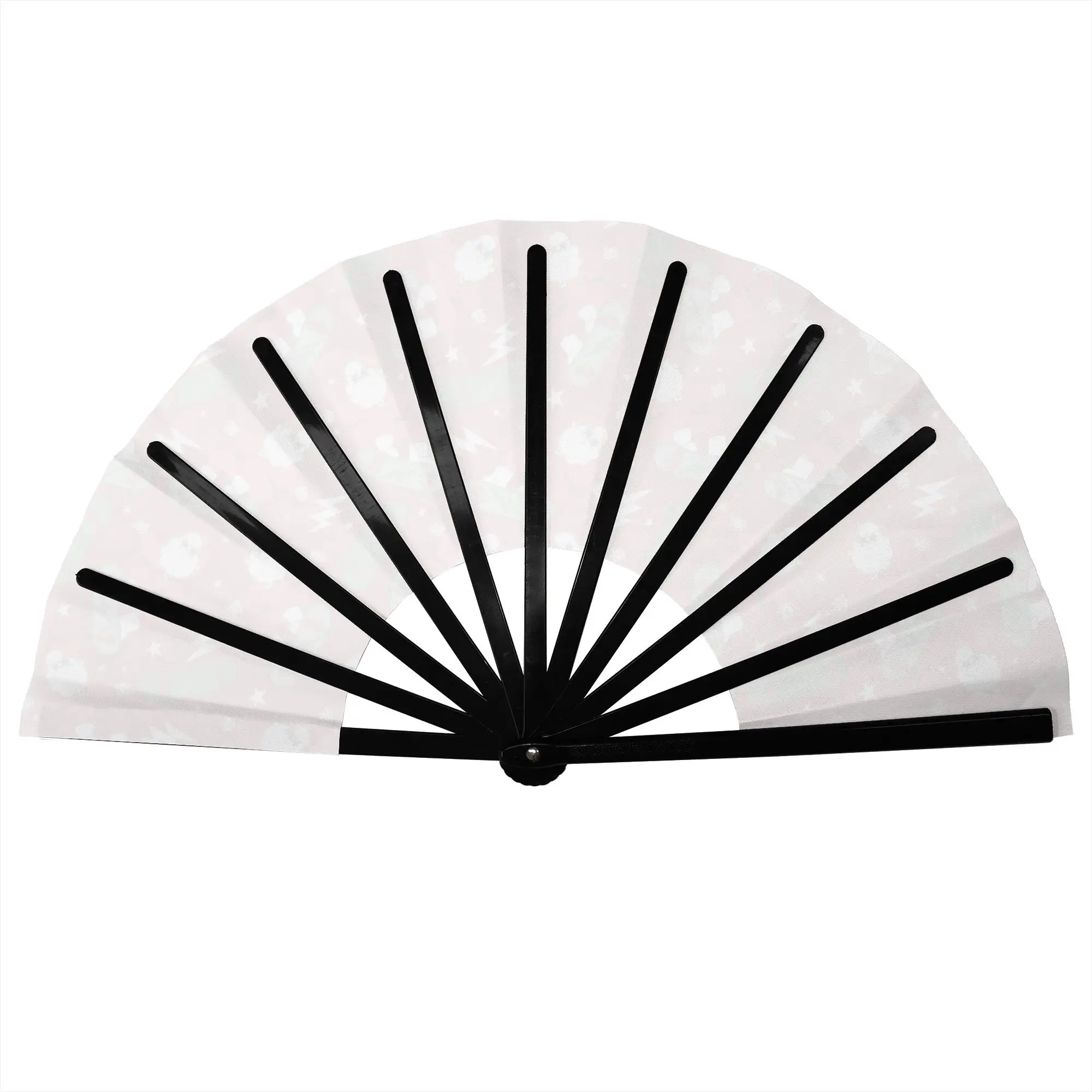 Christmas Santa Portable Pocket Fan Travel Skateboard Skater on Red  Folding Fan Chinese Dance Cooling Handheld Fans