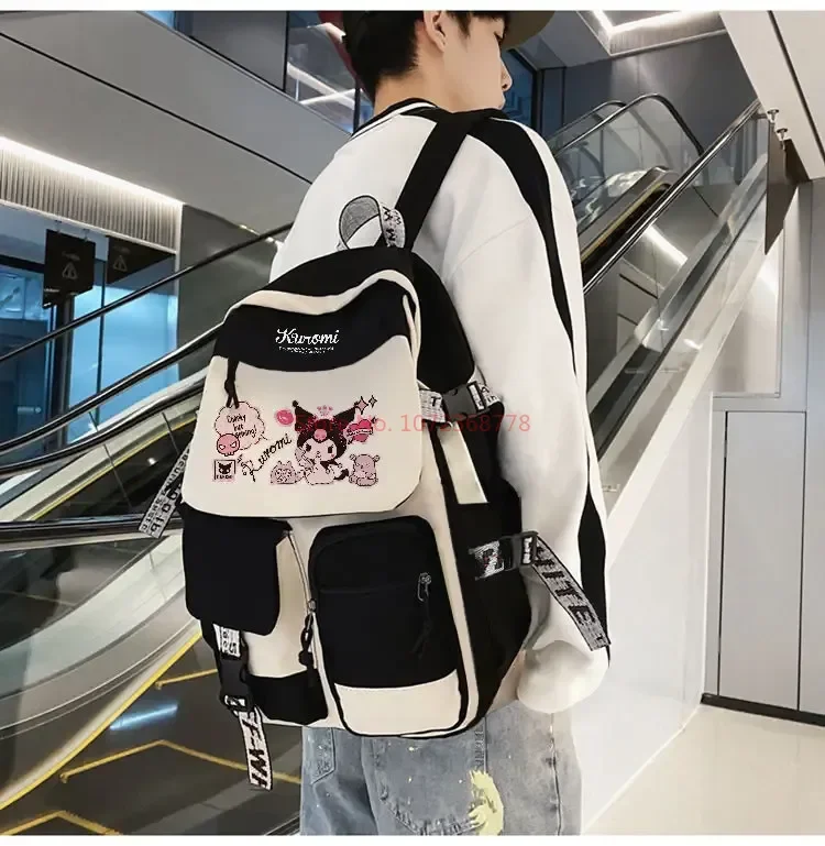 Sanrio Anime Kuromi Backpacks For Children Kawaii Toys Mochilas Aestethic Bag Student Campus Backpack Boys Girls Gifts