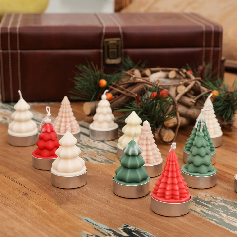 Mini Christmas Tree Silicone Mold DIY Scented Candle Soap Mould Handmade Christmas Candle Making Mould Supplies